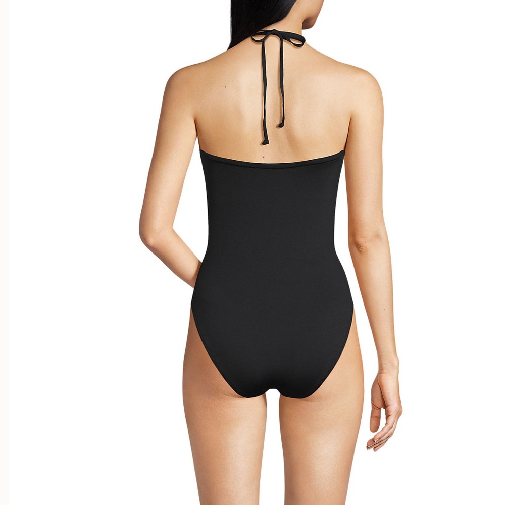 Lands end Cut out multiway Black Halter One-Piece Swimsuit - Picture 8 of 8